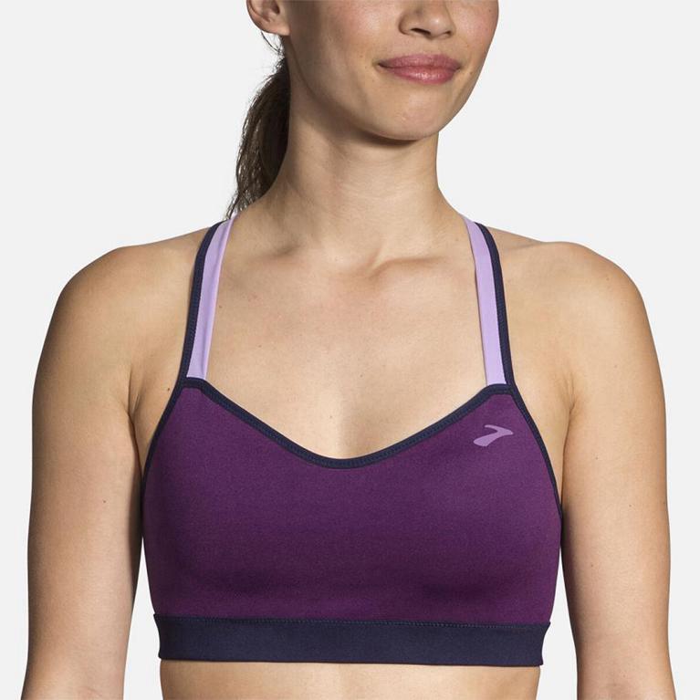 Brooks Uprise Crossback Women's Running Bra - Purple (42719-SNEV)